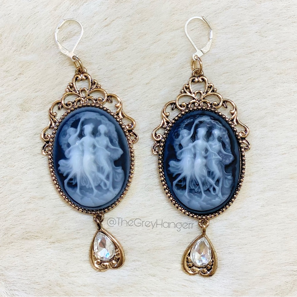 SOLD • Vintage “The Three Graces” Cameo Earrings